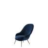 Bat Lounge Chair - Fully Upholstered High Back Conic Base - Black gubi velvet 970 