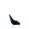 Bat Lounge Chair - Fully Upholstered High Back Conic Base - Brass gubi velvet 970