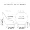 Diagram - Bat Lounge Chair - Fully Upholstered High Back Wood Base