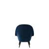 Bat Lounge Chair - Fully Upholstered High Back Wood Base - Black stained oak gubi velluto 970 