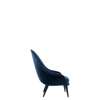 Bat Lounge Chair - Fully Upholstered High Back Wood Base - Black stained oak gubi velluto 970 
