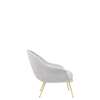 Bat Lounge Chair - Fully Upholstered Low Back Conic Base - Brass