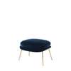 Bat Lounge Chair - Fully Upholstered Low Back Conic Base - Brass gubi velvet 970