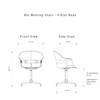 Diagram - Bat Meeting Chair - Front Upholstered 4-Star Base