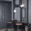 Beetle Counter Bar Stool - Fully Upholstered Conic Base
