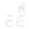 Diagram - Beetle Dining Chair - Front Upholstered 4-Leg Stackable