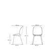Diagram - Beetle Dining Chair - Front Upholstered Conic Base