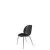 Beetle Dining Chair - Un-Upholstered Conic Case - Black chrome Base - black shell