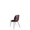 Beetle Dining Chair - Un-Upholstered Conic Case - Black Base - dark pink shell