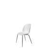 Beetle Dining Chair - Un-Upholstered Conic Case - Black Base - pure white shell
