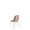 Beetle Dining Chair - Un-Upholstered Conic Case - Brass Base - sweet pink shell