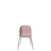 Beetle Dining Chair - Un-Upholstered Conic Case - Black chrome Base - sweet pink shell