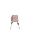 Beetle Dining Chair - Un-Upholstered Conic Case - Black Base - sweet pink shell