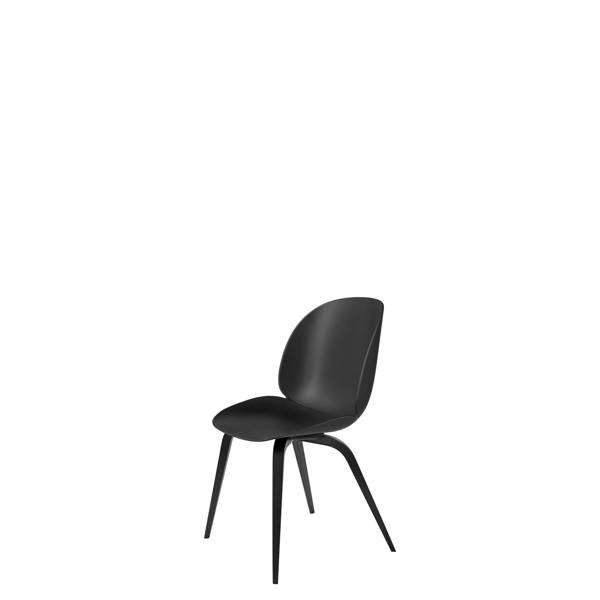 Beetle Dining Chair - Un-Upholstered - black stained beech Base - black shell