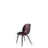 Beetle Dining Chair - Un-Upholstered - black stained beech Base - dark pink shell