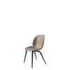 Beetle Dining Chair - Un-Upholstered - black stained beech Base - new beige shell