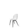 Beetle Dining Chair - Un-Upholstered - black stained beech Base - pure white shell
