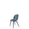 Beetle Dining Chair - Un-Upholstered - black stained beech Base - smoke blue shell