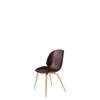 Beetle Dining Chair - Un-Upholstered - oak Base - dark pink shell