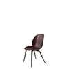 Beetle Dining Chair - Un-Upholstered - smoked oak Base - dark pink shell