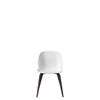Beetle Dining Chair - Un-Upholstered - smoked oak Base - pure white shell