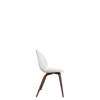 Beetle Dining Chair - Un-Upholstered - smoked oak Base - pure white shell