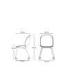 Diagram - Beetle Meeting Chair - Front Upholstered 4 Legs with Castors