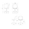 Diagram - Beetle Meeting Chair - Seat Upholstered 4-Star Base