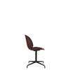 Beetle Meeting Chair - Un-Upholstered 4-Star Base - No Castors - black base - dark pink shell