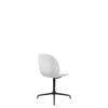 Beetle Meeting Chair - Un-Upholstered 4-Star Base - No Castors - black base - pure white shell