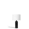 Gravity Table Lamp - Small -Black Marble base - White Shade - Light Off