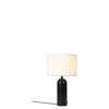 Gravity Table Lamp - Small -Black Marble base - White Shade - Light On