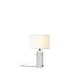 Gravity Table Lamp - Small -White Marble base - White Shade - Light On