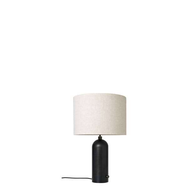 Gravity Table Lamp - Large - Canvas shade - Blackened Steel