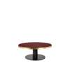 GUBI 2.0 Coffee Table - Round 110 - Black Base - Cherry Red Glass