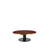 GUBI 2.0 Coffee Table - Round 125 - Black Base - Cherry Red Glass