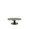 GUBI 2.0 Coffee Table - Round 125 - Black Base - Granit Grey Glass