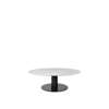 GUBI 2.0 Coffee Table - Round 130 - black base - white carrara marble top