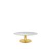 GUBI 2.0 Coffee Table - Round 130 - brass white carrara marble top