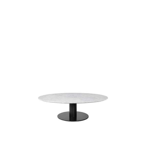 GUBI 2.0 Coffee Table - Round 150 - black white carrara marble top