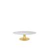 GUBI 2.0 Coffee Table - Round 150 - brass white carrara marble top