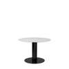 GUBI 2.0 Dining Table - Round 110 - white carrara marble top