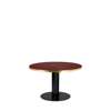 GUBI 2.0 Dining Table - Round 125 - black cherryred glass top