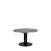 GUBI 2.0 Dining Table - Round 125 - black granite grey glass top