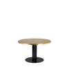 GUBI 2.0 Dining Table - Round 125 - black safari beige glass top