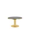 GUBI 2.0 Dining Table - Round 125 - brass granite grey glass top