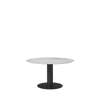 GUBI 2.0 Dining Table - Round 130 - black base - white carrara marble top