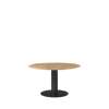 GUBI 2.0 Dining Table - Round 130 - black base - oak top
