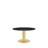 GUBI 2.0 Dining Table - Round 130 - brass base - black marquina marble