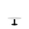 GUBI 2.0 Dining Table - Round 150 - black base - white carrara marble top